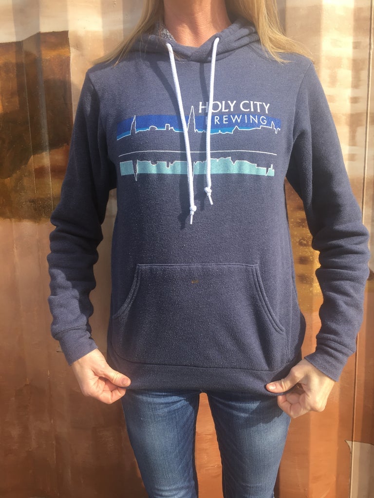 Navy Pullover Hoodie - Skyline Logo