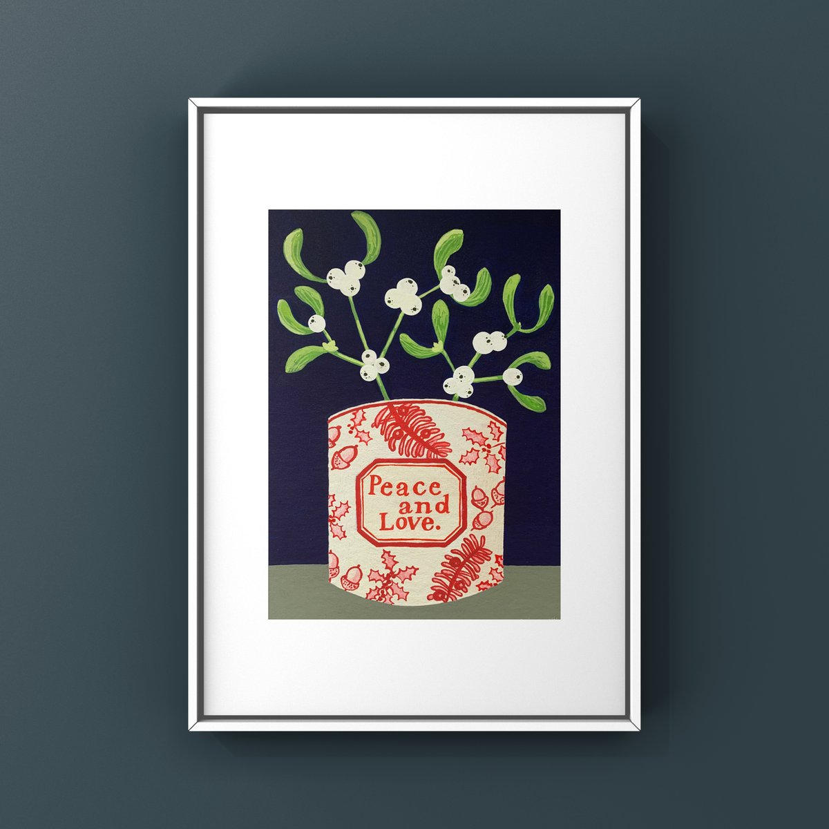 Mistletoe in Peace Cup Print & Card
