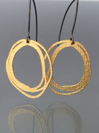 Image 2 of Oval Strudel Earrings - Choice of color