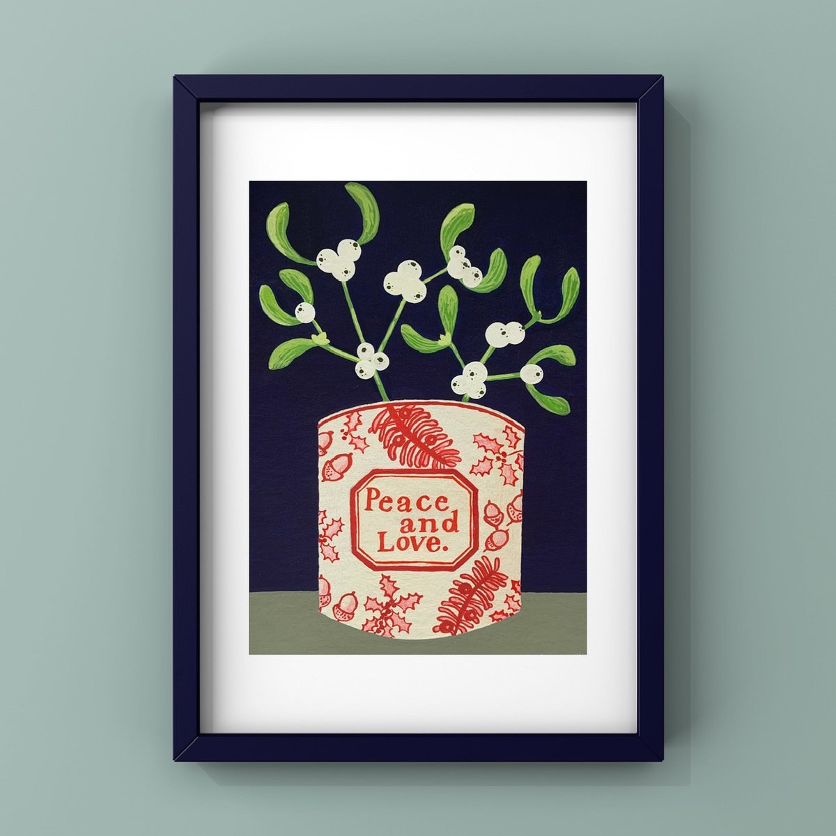 Mistletoe in Peace Cup Print & Card