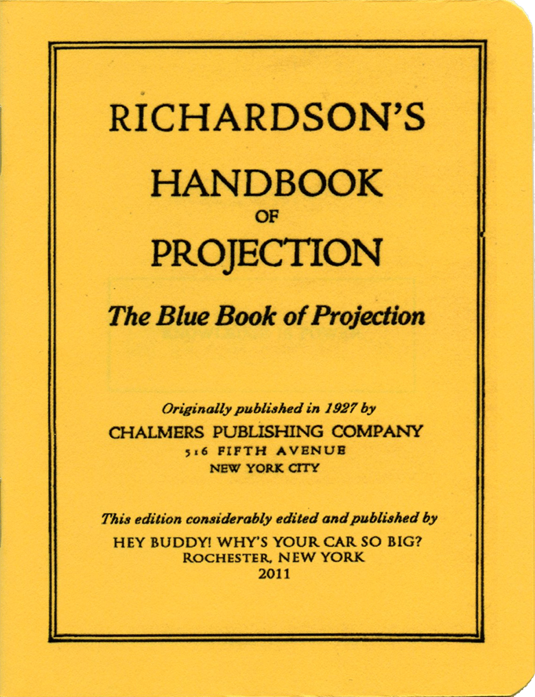 Image of Richardson's Blue Book of Projection zine