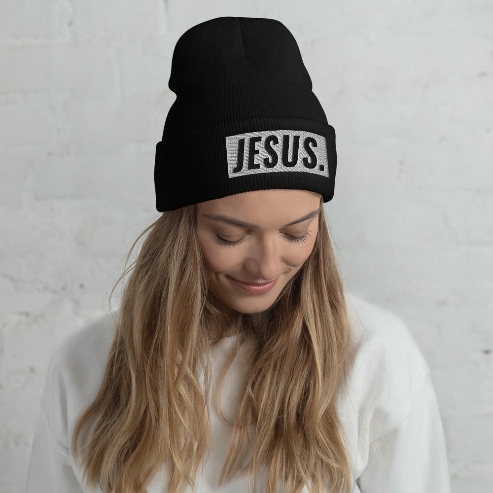 Jesus. | Black Cuffed Beanie