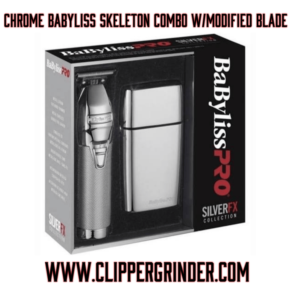 Image of (3 Week Delivery/High Order Volume) Chrome Babyliss Skeleton W/ Modified Blade & Foil Shaver