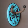 Turquoise Deco Instrument Hook for Ukulele, Violin or Guitar