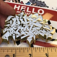 Image 3 of ZONE 1 WST LIMITED EDITION 3.5 INCH WIDE PIN GOLD AND WHITE 