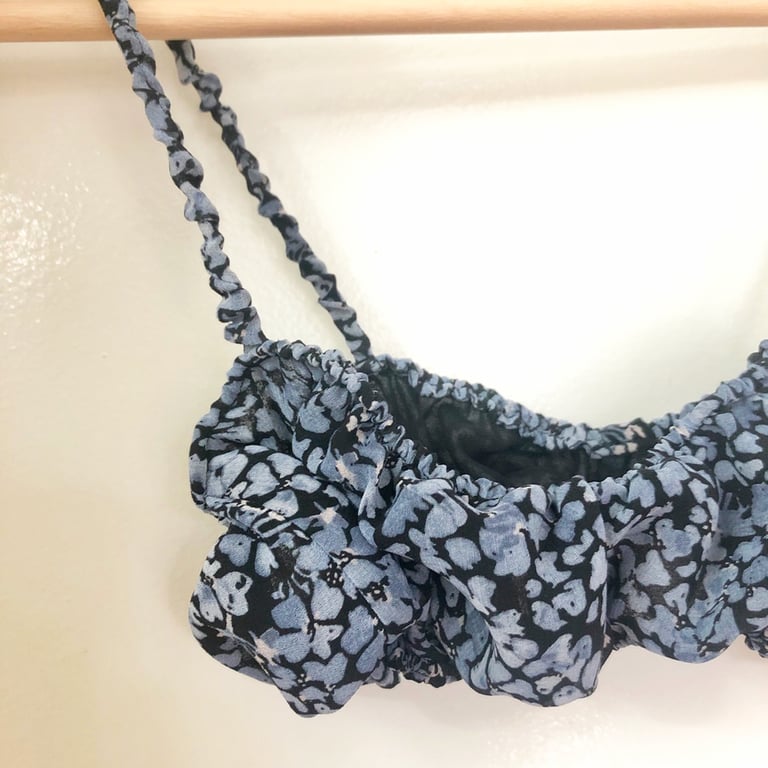 Floral Ruched Scrunchie Bralette