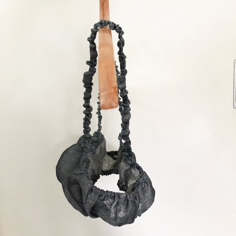 Silver Ruched Scrunchie Bralette Image 3