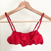 Red Ruched Scrunchie Bralette
