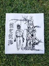 Hanging Tree on white tee
