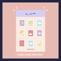 Weather Stamps Kiss Cut Sticker Sheet