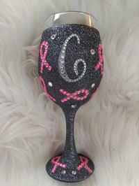 Image 1 of Breast Cancer Awareness Glass
