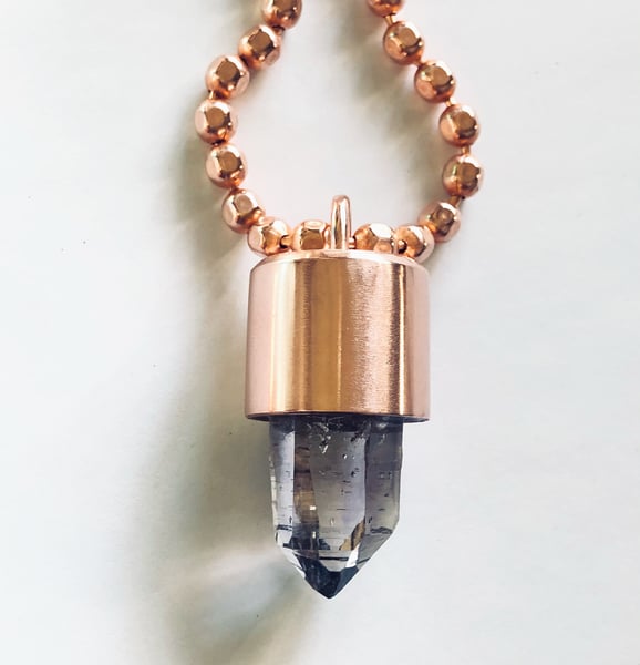 Image of Vera Cruz Amethyst Crystal Key Necklace