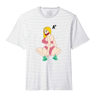 'Synched' Grey Striped Tee