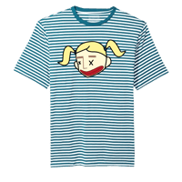 'Becky' Teal Striped Tee