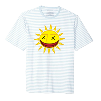 'Melanina' Baby Blue Striped Tee