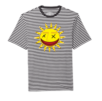 'Melanina' B&W Striped Tee