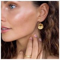 Image 2 of Roma disc earrings