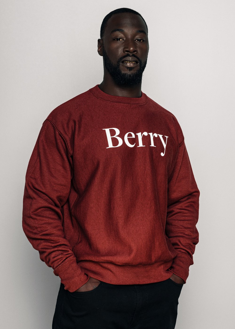 Berry crewneck (Maroon/White)