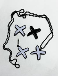 Image 2 of Black X Logo Pins Chain Zipper Pull Combo 