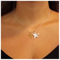 Image 5 of Ziggy double star charm necklace