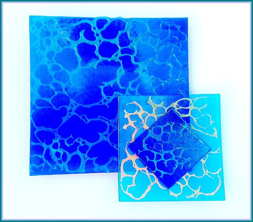 Sparkling shore collection Irredescent blue Medium