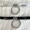 Black/White Hand Studded O-Ring Choker