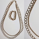Image 1 of Vintage Two Chains Necklace & Bracelet Set
