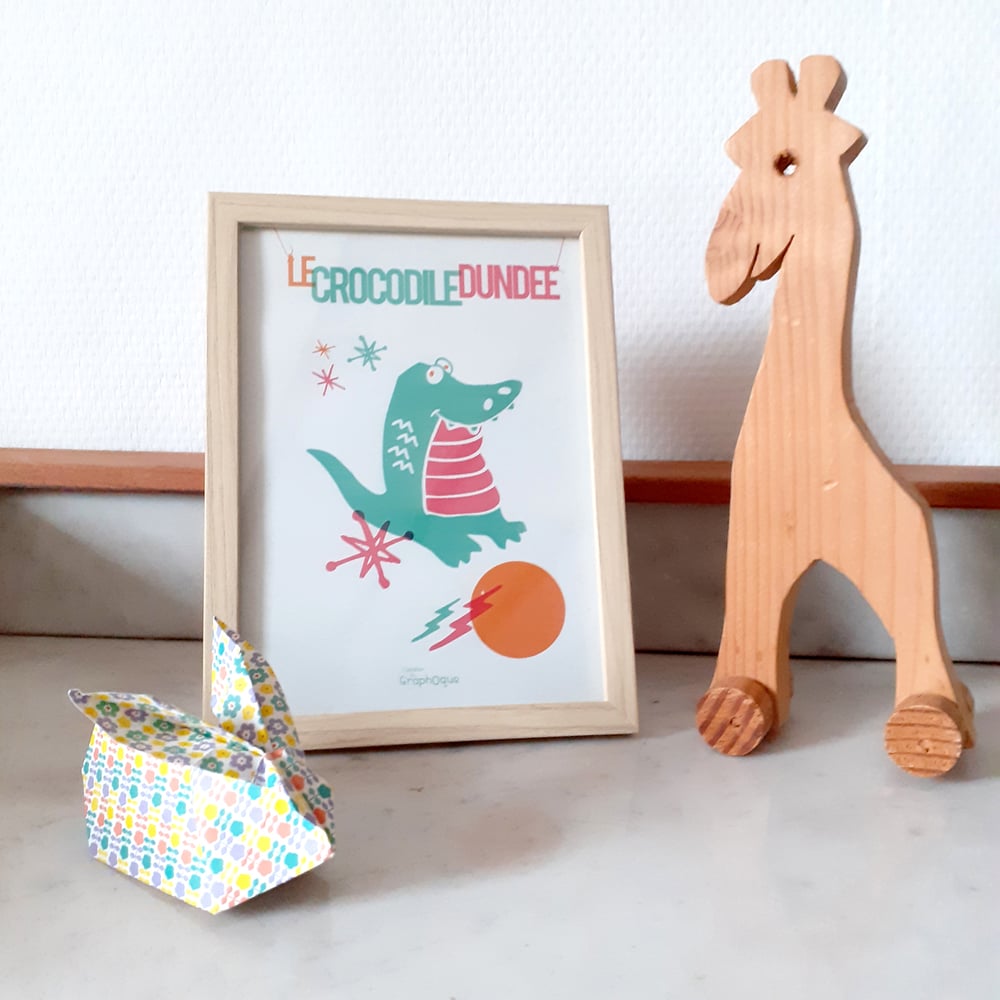 Image of Petit cadre déco - Crocodile Dundee