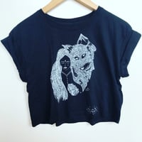 Image 1 of Crop Top*Wild Woman & Wolf*