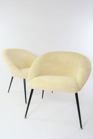 Image of Fauteuil coquille ronde ivoire