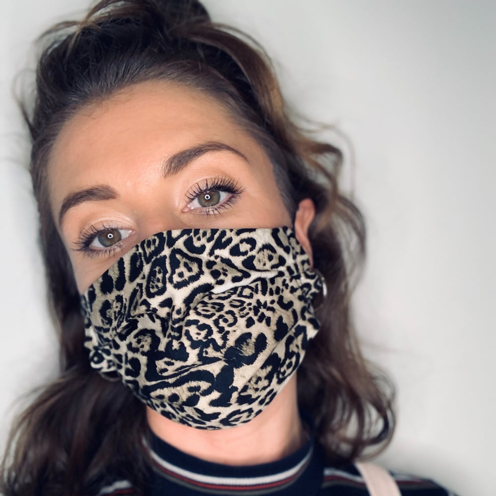 Image of Snow Leopard Print Face Mask