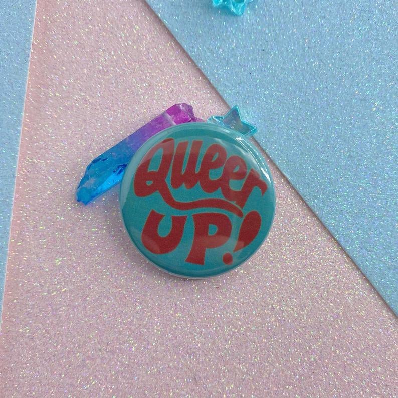 Image of Queer Up Button Badge