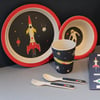 Space Age Bamboo Mealtime Set