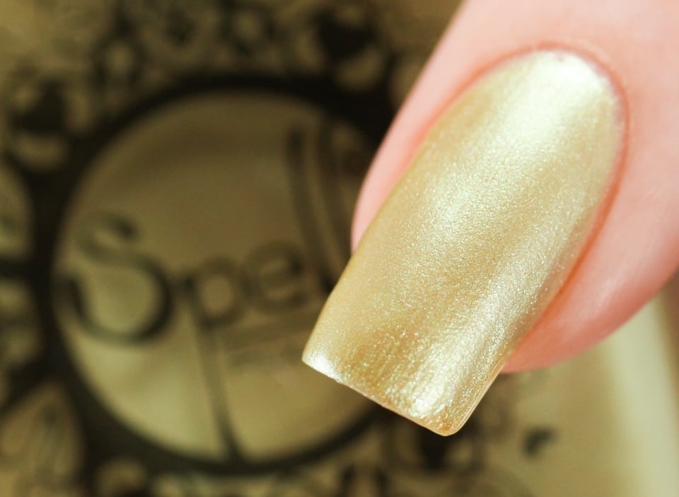 Image of ~Bunny Kisses~ pale yellow frost chrome nail polish "Charlie Loves Bella" Spell Polish!