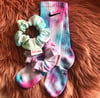 Tie dye socks and scrunchie combo