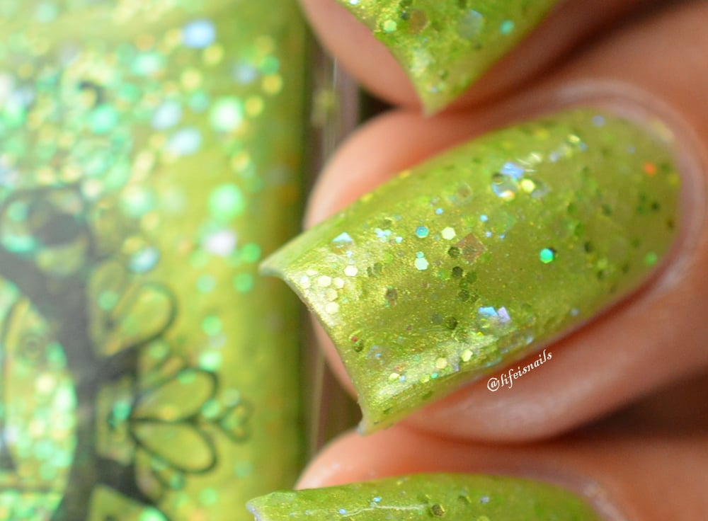 Image of ~Firefly Fairies~ spring green glitter shimmer Spell nail polish "Legends & Dreams"!