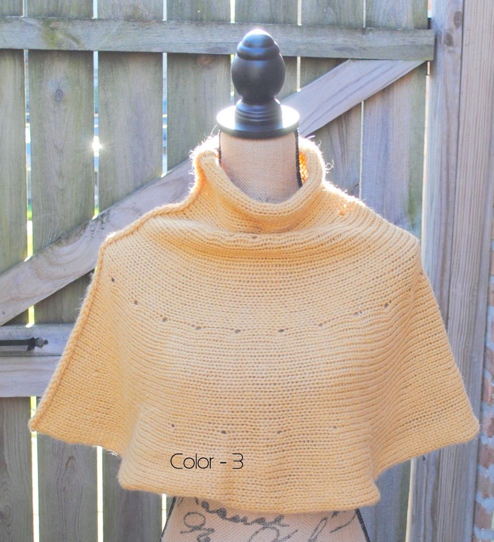 Image of Knit Poncho Capelet