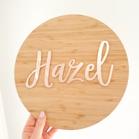 Image 1 of Round Name Sign