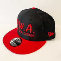 Image 3 of N.W.A. & New Era Black Camo w/ Red Bill Cotton Snapback w/ Red Stitching