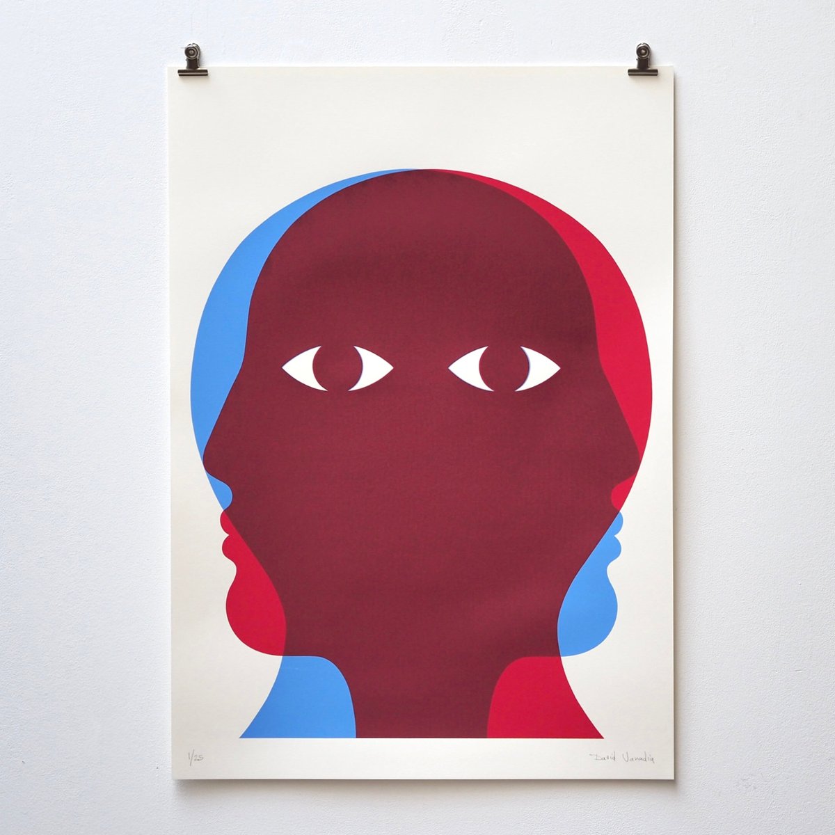 Image of Silkscreen print 50 x 70 cm ‘Profil Double’