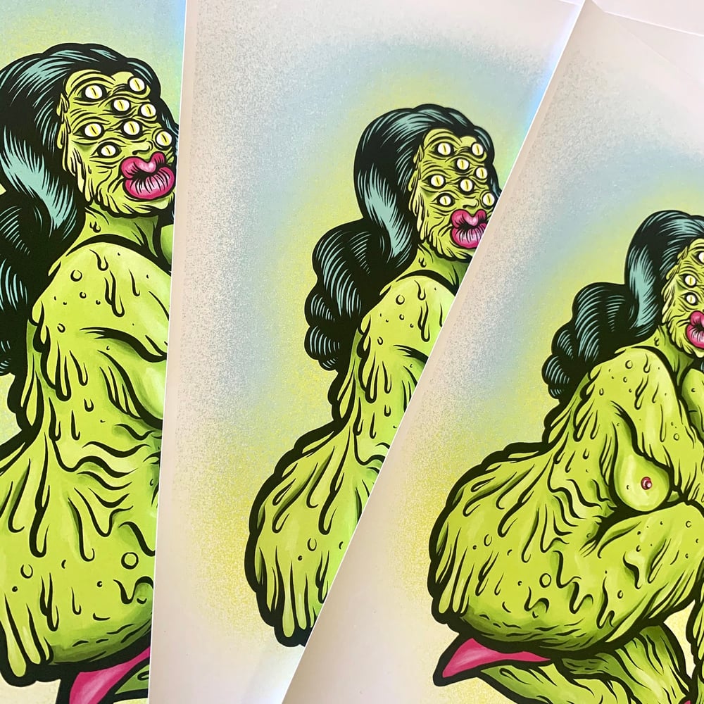 Green Monster Babe Emetic Art Print