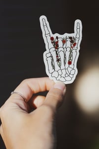 Floral Skeleton Sticker