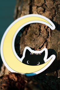 Kitty Moon Sticker