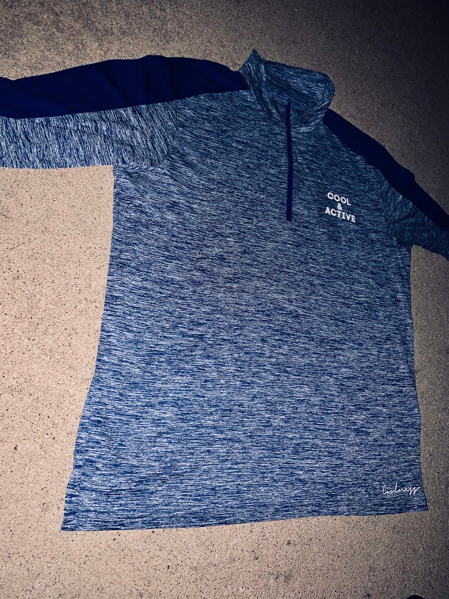 Image of COOL & ACTIVE Electric Heather Colorblock 1/4-Zip Pullover
