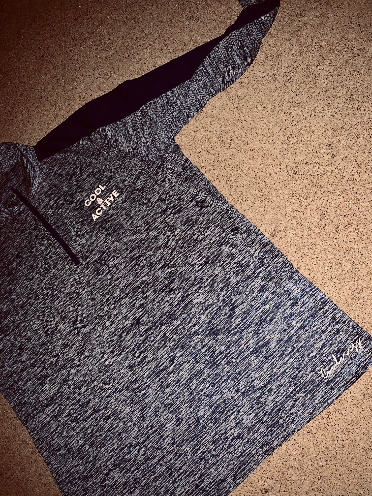 Image of COOL & ACTIVE Electric Heather Colorblock 1/4-Zip Pullover