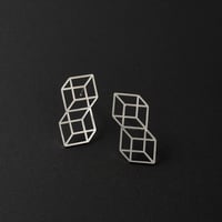 Image 1 of EARRINGS  silver #032-28