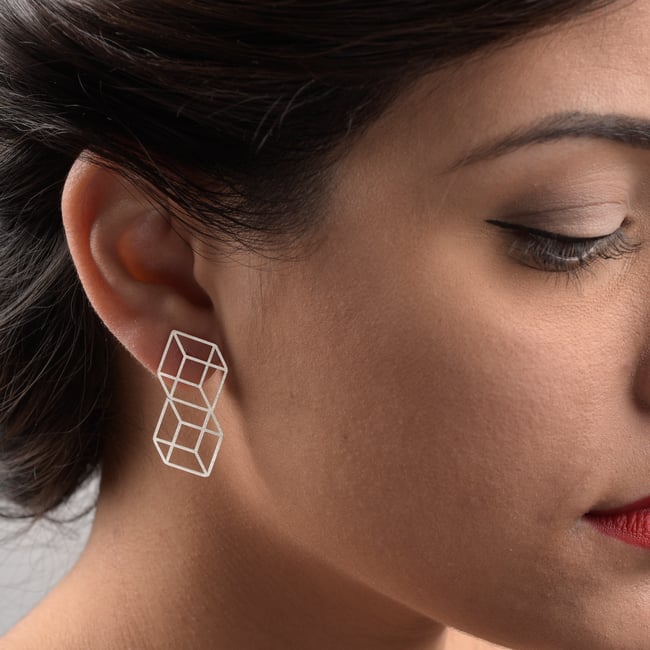 EARRINGS  silver #032-28