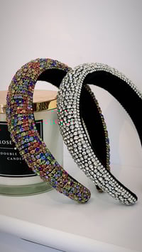 Image 2 of Large Silver Crystal Headband