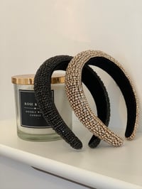 Image 2 of Large Black Crystal Headband