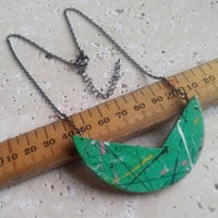 Image of 'Paint' moon necklace